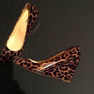 J Crew Tortoise Patent Wedge Heels 6.5